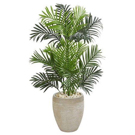 NEARLY NATURALS Paradise Palm Artificial Tree in Sand Colored Planter 5690